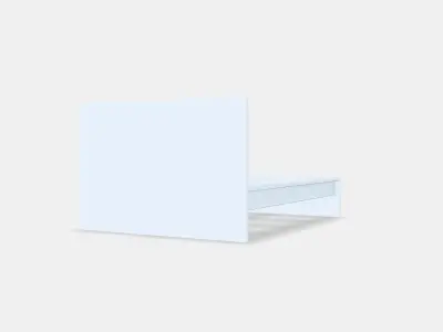 MALM high bed frame 1 Low-poly 3D model
