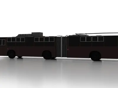 Trolleybus JUMZ-T3K Low Low-poly 3D model