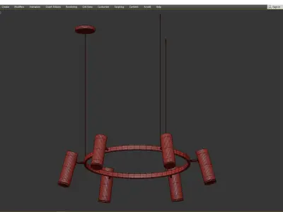 Chandelier Eurosvet Spacer Low-poly 3D model