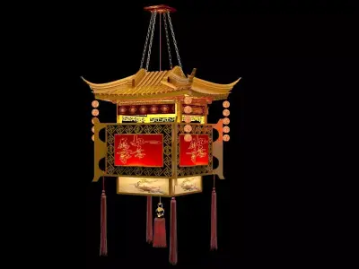 Chinese Palace Lantern  3D model 6