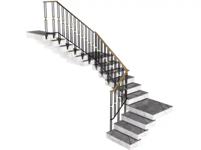 Stair Modern Art Deco style 3D model