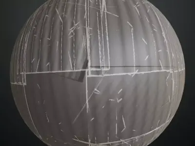 Damaged Corrugated Metal Sheet Texture PBR Seamless Texture