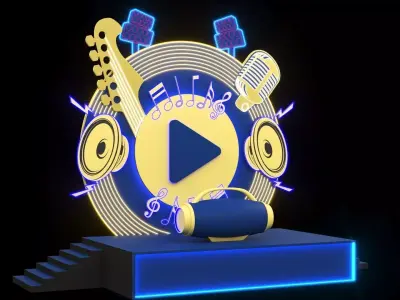 Music Stage 3D model