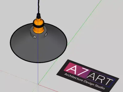 Light lamp with logo of az art 3D model