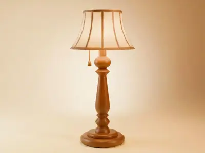 Cute Victoria Antique Classic Floor Lamp Low-poly 3D model