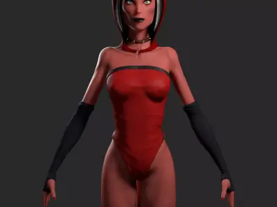Evil Woman Low-poly 3D model