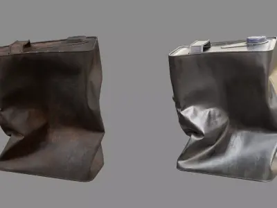 Crushed Paint Can Rectangular 03 3D model