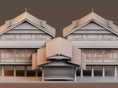Traditional Houses - Rumah Dalam Loka Low-poly 3D model