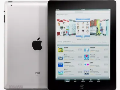 Apple iPad 2 tablet Low-poly 3D model