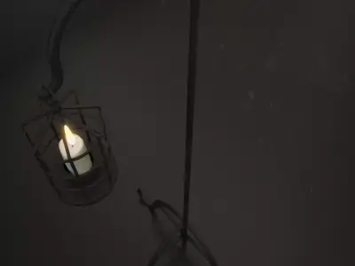 Church Aisle Lantern Low-poly 3D model