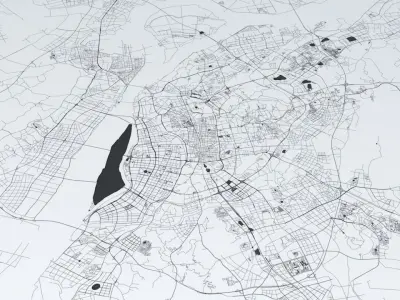Nanjing Road Network and Streets 3D model