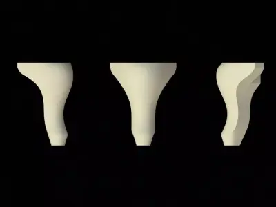 leg High quality 3d models for processing on a cnc machine Free 3D model 2
