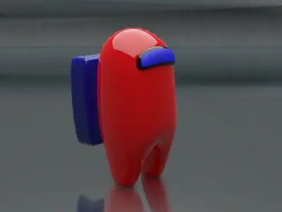 Among us 3D model 6pack 3D model