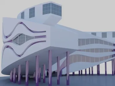 Future public building 3D model
