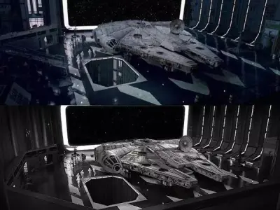 STAR WARS DEATH STAR HANGAR BAY 327  for personal use only 3D print model