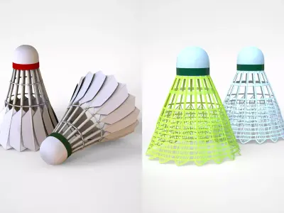 Badminton Shuttlecock Collection 3D Model Pack