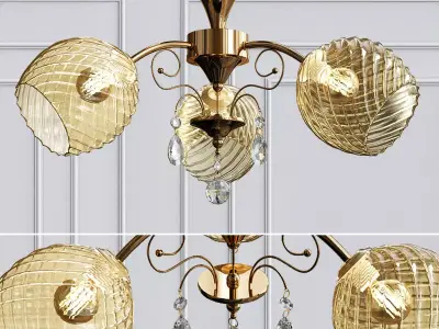 Chandelier chinese lantern ceiling light 3D model