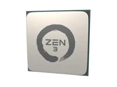 AMD AM4 Zen 3 CPU V1 001 3D model