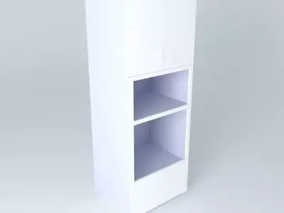 OC2D1D kitchen cabinet with shelves Free 3D model