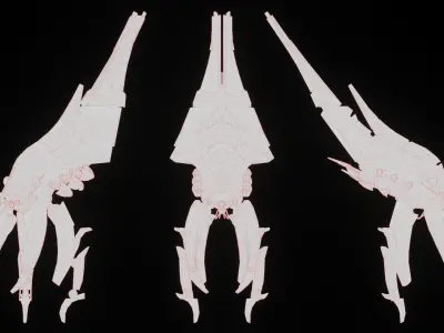Mass Effect - Reaper Harbinger Low-poly 3D model