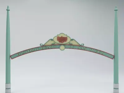 Gaslight Quarter Arch 3D model