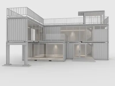 Container Cabin 2 3D model