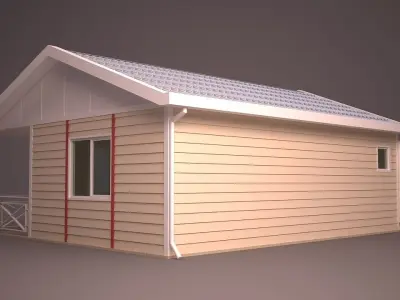 HOME house with roof 3D model
