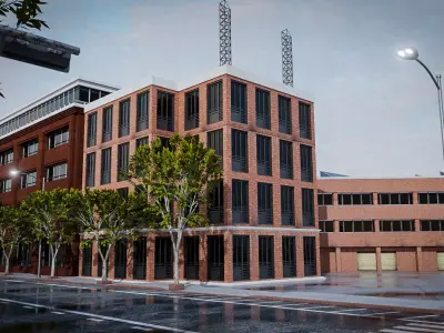 URBAN CITY BUILDING 1 Low-poly 3D model