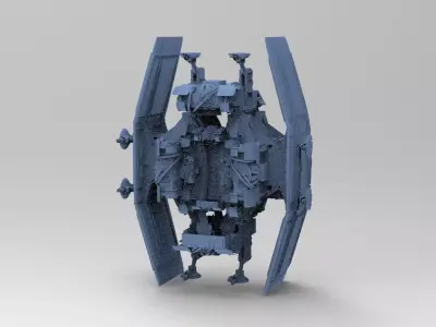 Sci-Fi Shuttle launcher 3 3D model