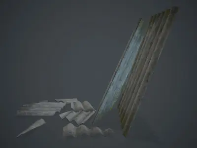 Old Slate PBR Game Ready Low-poly 3D model