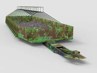 Coal warehouse Coke storage  3D model