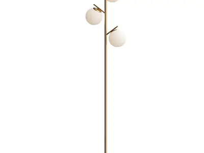 Globe Floor Lamp Modern Freestanding Lamp Living Room 3D model