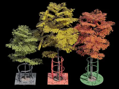 Urban tree grille 3D model