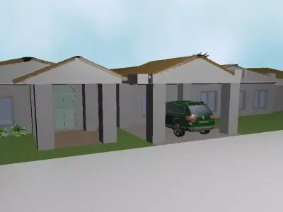 Extended Camp House Low-poly 3D model