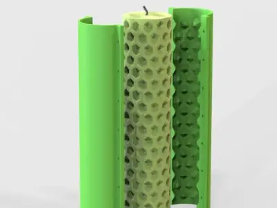Beeswax Candle Mold 220mm 3D print model