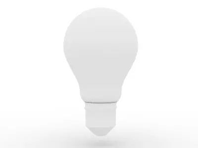 Simple Light Bulb Low-poly 3D model