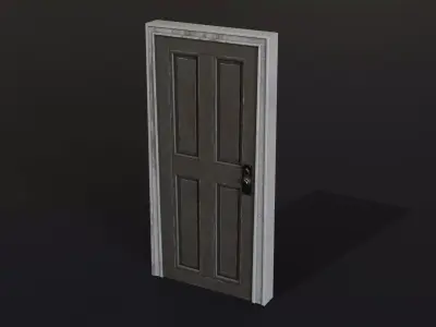 Interior Old Door 3d Low-poly 3D model