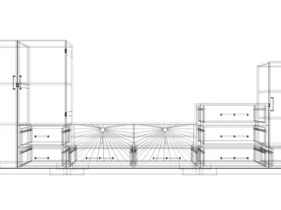 tv stand 72 Low-poly 3D model