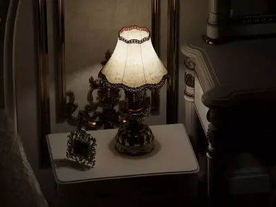 Luxury Neoclassical Table Lamp for 3ds Max and Corona 3D model