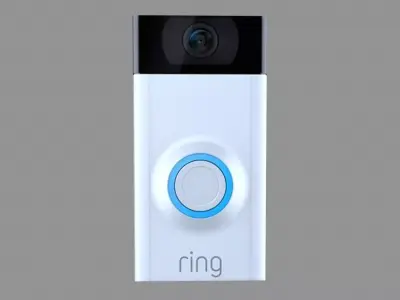 Door Bell and Camera Low-poly 3D model