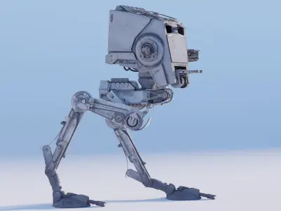 AT-ST Low-poly 3D model