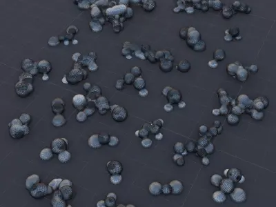Bundle - Simple Universal Organic Blob Sculpture  Low-poly 3D Low-poly 3D model