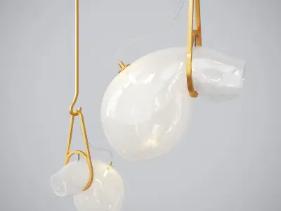 Modern Pendant Lamp Fixture 3D model