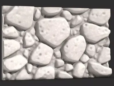 Large Irregular Stone Wall Kit 3D print model purchase