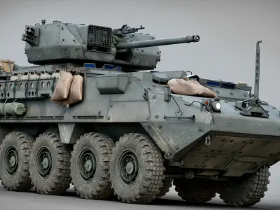  Stryker M1296 Dragoon Armored Car with Interior 