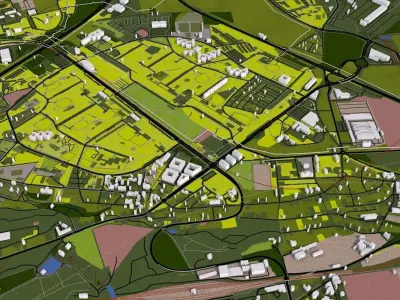 Prague city Czech Europe Low-poly 3D model