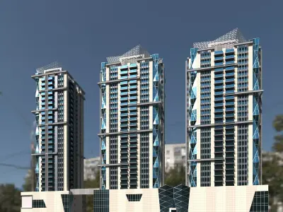 DIAMOND TOWERS TAIWAN TAIPEI  3D model