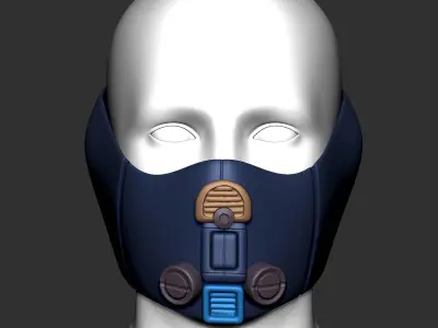 gas mask helmet scifi high poly sculpt 3D model ver 4 3D model