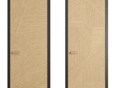 Velvet doors set 2 3D model