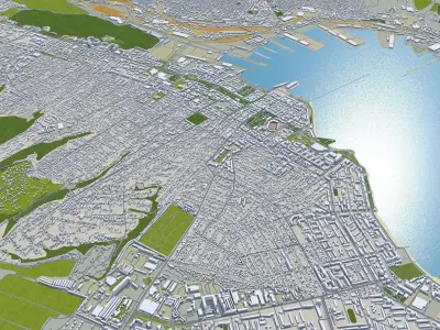 Novorossiysk Russia Low-poly 3D model